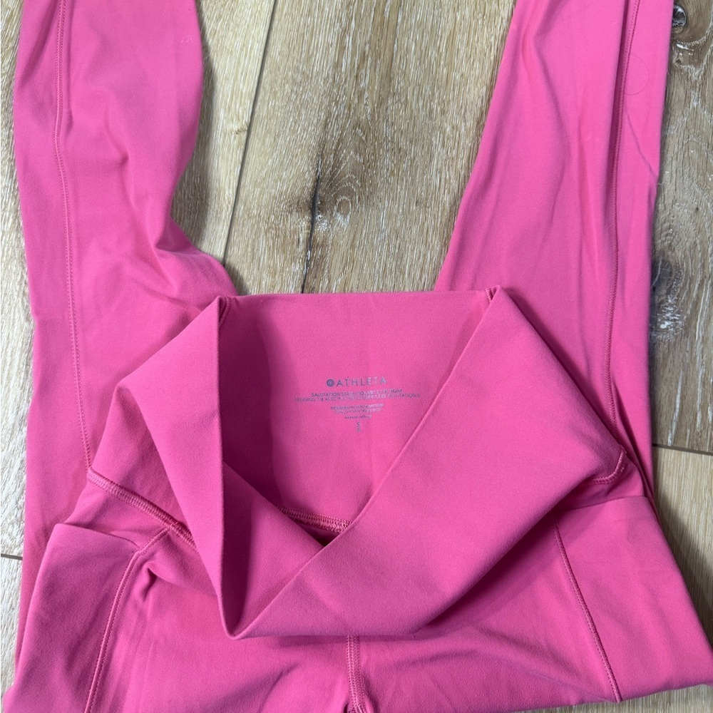 Athleta Salutation Stash 7/8 Pockets Pink Leggings Women’s size small - Picture 5 of 11